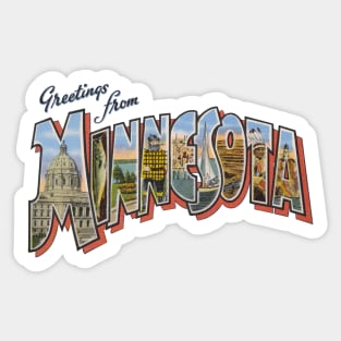 Greetings from minnesota Sticker